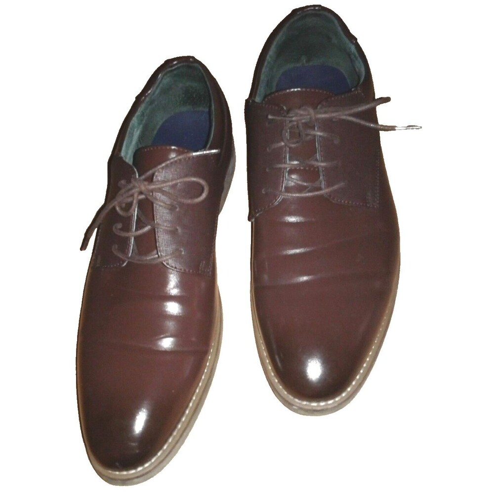 RW By Robert Wayne Brown Oxford Dress Casual Sandrino Shoes Men Size 12D